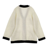 JOURNAL STANDARD TWEEDYカーディガン ウール 金ボタン カーディガン オフホワイト ブラック レディース ジャーナルスタンダード【中古】6-0122T∞