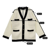 JOURNAL STANDARD TWEEDYカーディガン ウール 金ボタン カーディガン オフホワイト ブラック レディース ジャーナルスタンダード【中古】6-0122T∞