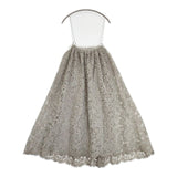 AMERI MEDI ADJUST SHELLY GATHER DRESS 02410590900 チュール 刺繍 ワンピース グレー レディース アメリ【中古】6-0305M∞