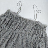AMERI MEDI ADJUST SHELLY GATHER DRESS 02410590900 チュール 刺繍 ワンピース グレー レディース アメリ【中古】6-0305M∞
