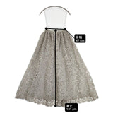 AMERI MEDI ADJUST SHELLY GATHER DRESS 02410590900 チュール 刺繍 ワンピース グレー レディース アメリ【中古】6-0305M∞