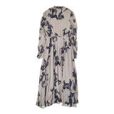 AMERI UNDRESSED UND CALLA FLOCKY DRESS 02220560640 サイズM 定価24200円 袖シアー ワンピース パープル レディース アメリ【中古】5-1203M♪