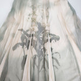 Ameri VINTAGE SAYO NAGASE SPRING EVENING COLLAB SKIRT 永瀬沙世 ロングスカート グリーン ベージュ レディース アメリヴィンテージ【中古】5-1203M♪