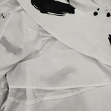 AMERI MEDI INK FLARE SKIRT 02010930350 ロングスカート ホワイト ブラック レディース アメリ【中古】6-0305M∞