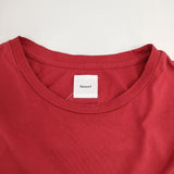 Gauze# SOLID T-SHIRT G636 半袖Ｔシャツ カットソー レッド レディース ガーゼ【中古】6-0614S∞
