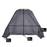 tumugu TB20146 綿麻 ワイドデニム ノーカラージャケット グレー レディース ツムグ【中古】6-0425M∞