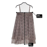 ADIEU TRISTESSE Luxe シルク リバティ キャミソール ベアトップ チュニック レッド ピンク レディース アデュートリステスリュクス【中古】6-0421S△