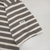 ORCIVAL ボーダー ボートネック コットン 日本製 サイズ1 半袖Ｔシャツ カットソー グレー オフホワイト レディース オーシバル/オーチバル【中古】6-0421S△