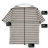 ORCIVAL ボーダー ボートネック コットン 日本製 サイズ1 半袖Ｔシャツ カットソー グレー オフホワイト レディース オーシバル/オーチバル【中古】6-0421S△