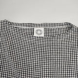 ORCIVAL リネン チェック柄 ボートネック 半袖プルオーバー 日本製 ブラウス シャツ ブラック ホワイト レディース オーシバル/オーチバル【中古】6-0421S△