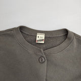 BEAMS BOY SCREEN STARS ボタン スウェット カーディガン 定価10780円 カーディガン グレー レディース ビームスボーイ【中古】6-0129M∞