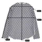 BEAMS BOY チェッカープリントロングスリーブTシャツ 定価9680円 長袖Ｔシャツ カットソー ロンＴ 24SS ホワイト ネイビー レディース ビームスボーイ【中古】5-1203M♪