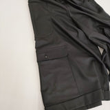 mochi pocket wide pants ポケットワイドパンツ 定価26400円 サイズ2 クロップド丈 パンツ ブラック レディース モチ【中古】5-1203T♪