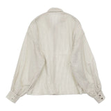 veritecoeur Wide Chest Shirt レギュラーカラーボックスシルエットシャツ 定価19800円 ストライプ オフホワイト ブラック レディース ヴェリテクール【中古】5-1203M♪