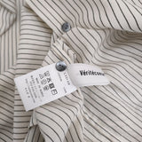 veritecoeur Wide Chest Shirt レギュラーカラーボックスシルエットシャツ 定価19800円 ストライプ オフホワイト ブラック レディース ヴェリテクール【中古】5-1203M♪