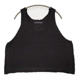 mizuiro-ind リリーヤーンベスト ノースリーブコットンニット 定価13200円 3-220118 2025 ブラック レディース ミズイロインド【中古】5-1203M♪