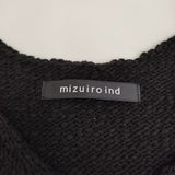 mizuiro-ind リリーヤーンベスト ノースリーブコットンニット 定価13200円 3-220118 2025 ブラック レディース ミズイロインド【中古】5-1203M♪