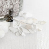 mina perhonen foot path コサージュ付きストール コットンウール マフラー ストール グレージュ レディース ミナペルホネン【中古】5-1215T◎