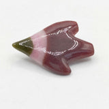 mina perhonen tour ガラス製 ブローチ ブラウン ピンク レディース ミナペルホネン【中古】6-0212G∞