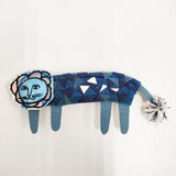 mina perhonen look コサージュ 定価12600円 QS7743 アクリル板 ブローチ ブルー レディース ミナペルホネン【中古】5-1203G♪