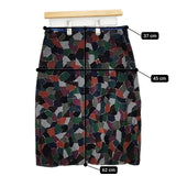 mina perhonen piazza ベルベット サイズ40 バルーン スカート マルチカラー レディース ミナペルホネン【中古】6-0115T∞