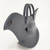 mina perhonen snow candle tori bag ra9759 トリバッグ たまご付き レザー トートバッグ ネイビー レディース ミナペルホネン【中古】5-1203G♪