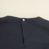 ARTS&SCIENCE 鹿の子 プルオーバー 091-L692-071 ワイド 半袖Ｔシャツ カットソー ネイビー レディース アーツ&サイエンス【中古】6-0329M♪