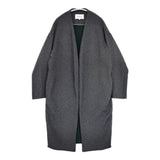 ENFOLD 3009A130-1000 リバーウールノーカラーロングコート サイズ36 コート チャコールグレー レディース エンフォルド【中古】5-1219A△