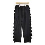 RhodolirioN Frill side Pants フリルサイドパンツ サイズ1 PS1027 定価38500円 パンツ 24AW ブラック レディース ロドリリオン【中古】5-1203T♪