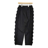 RhodolirioN Frill side Pants フリルサイドパンツ サイズ1 PS1027 定価38500円 パンツ 24AW ブラック レディース ロドリリオン【中古】5-1203T♪
