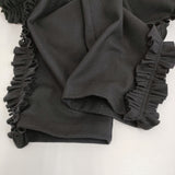 RhodolirioN Frill side Pants フリルサイドパンツ サイズ1 PS1027 定価38500円 パンツ 24AW ブラック レディース ロドリリオン【中古】5-1203T♪