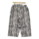 Sen'en Fujita avec humoresque セネンフジタ ユーモレスク string pants stripe ストリングパンツ ストライプ 定価68200円 ホワイト ブラック レディース【中古】5-1203M♪