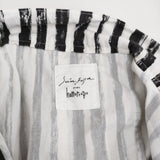 Sen'en Fujita avec humoresque セネンフジタ ユーモレスク string pants stripe ストリングパンツ ストライプ 定価68200円 ホワイト ブラック レディース【中古】5-1203M♪