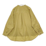 Cotton House Aya 日本製 コットン 切替 長袖シャツ イエロー レディース コットンハウスアヤ【中古】6-0420M∞