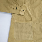 Cotton House Aya 日本製 コットン 切替 長袖シャツ イエロー レディース コットンハウスアヤ【中古】6-0420M∞