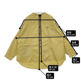 Cotton House Aya 日本製 コットン 切替 長袖シャツ イエロー レディース コットンハウスアヤ【中古】6-0420M∞