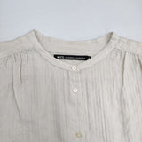 nicholson and nicholson コットン混 ブラウス シャツ アイボリー レディース ニコルソンアンドニコルソン【中古】6-0129M∞