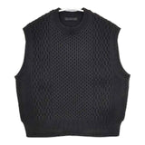 Lelill ハイテクケーブルニット ノースリーブ ベスト ベスト ブラック レディース レリル【中古】6-0129M∞