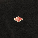 Danton カラーレスコート フリース サイズ36 定価20350円 ロングカーディガン コート ブラック レディース ダントン【中古】5-1219T♪