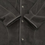 Danton カラーレスコート フリース サイズ36 定価20350円 ロングカーディガン コート ブラック レディース ダントン【中古】5-1219T♪