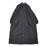 nest Robe 01233-1414 コットン ラミー ミトンポケット ロング シャツワンピース ワンピース 23AW ブラック レディース ネストローブ【中古】6-0511M△