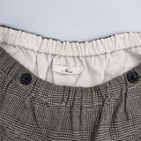 niko and... コットンリネン チェック キュロット パンツ ベージュ ブラック レディース ニコアンド【中古】6-0420M∞