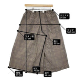 niko and... コットンリネン チェック キュロット パンツ ベージュ ブラック レディース ニコアンド【中古】6-0420M∞