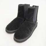 L'Appartement/SUICOKE 別注 ムートンサイドゴアブーツ 24cm Vibramソール 定価33000円 21AW ブラック レディース アパルトモン/スイコック【中古】5-1210T♪
