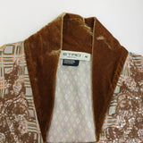 ETRO ペイズリー スパンコール シルク イタリア製 サイズ42 スクエアネック ワンピース ベージュ レディース エトロ【中古】5-1203M♪