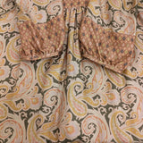 ETRO ペイズリー スパンコール シルク イタリア製 サイズ42 スクエアネック ワンピース ベージュ レディース エトロ【中古】5-1203M♪