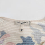 ETRO 花柄 コットン混 サイズ42 101-18363-9435 ニット ホワイト 多色 レディース エトロ【中古】6-0430S◎