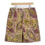 ETRO ペイズリー リネンシルク スカート マルチカラー レディース エトロ【中古】6-0129M∞
