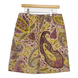 ETRO ペイズリー リネンシルク スカート マルチカラー レディース エトロ【中古】6-0129M∞