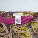 ETRO ペイズリー リネンシルク スカート マルチカラー レディース エトロ【中古】6-0129M∞